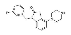 1-[(3-fluorophenyl)methyl]-4-piperazin-1-yl-3H-indol-2-one Structure