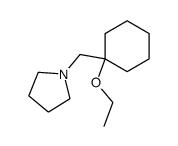 Pyrrolidine, 1-[(1-ethoxycyclohexyl)methyl]- (9CI) structure