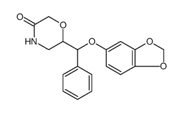 3-Morpholinone, 6-[(1,3-benzodioxol-5-yloxy)phenylmethyl]- Structure