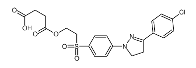 [2-[[4-[3-(4-chlorophenyl)-4,5-dihydro-1H-pyrazol-1-yl]phenyl]sulphonyl]ethyl] hydrogen succinate结构式