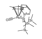 Cp*Ru(CO)H(Si(pyridine)HC(SiMe3)3) Structure