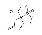 2-acetyl-2-allyl-3-methyl-2,5-dihydrothiophene 1,1-dioxide Structure