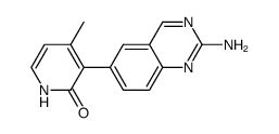 3-(2-aminoquinazolin-6-yl)-4-methylpyridin-2(1H)-one结构式