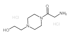 2-Amino-1-[4-(2-hydroxy-ethyl)-piperazin-1-yl]-ethanone 2 HCl Structure