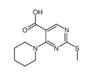 2-methylsulfanyl-4-piperidin-1-ylpyrimidine-5-carboxylic acid结构式