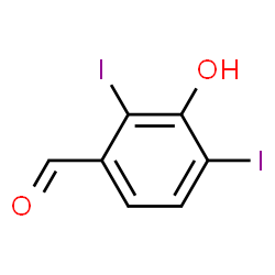 3-羟基-2,4-二碘苯(甲)醛结构式