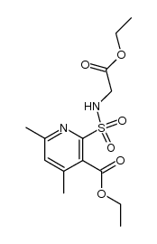 4,6-dimethyl-2-<(ethoxycarbonylmethylamino)sulfonyl>nicotinic acid ethyl ester Structure