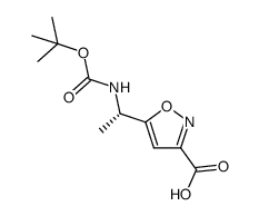 (S)-5-(1-((tert-butoxycarbonyl)amino)ethyl)isoxazole-3-carboxylic acid结构式