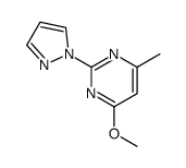 4-甲氧基-6-甲基-2-(1H-吡唑-1-基)嘧啶结构式