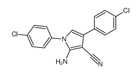 2-amino-1,4-bis(4-chlorophenyl)-1H-pyrrole-3-carbonitrile Structure