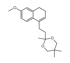 2-(2-(6-methoxy-3,4-dihydronaphthalen-1-yl)ethyl)-2,5,5-trimethyl-1,3-dioxane结构式