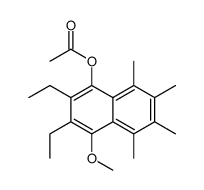 (2,3-diethyl-4-methoxy-5,6,7,8-tetramethylnaphthalen-1-yl) acetate结构式