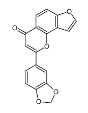 3',4'-Methylenedioxy<2'',3'':7,8>furanoflavone Structure