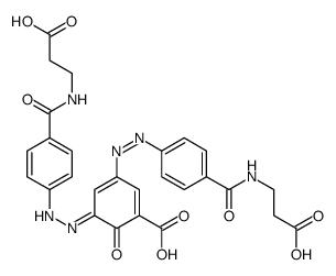 (5Z)-3-[[4-(2-carboxyethylcarbamoyl)phenyl]diazenyl]-5-[[4-(2-carboxyethylcarbamoyl)phenyl]hydrazinylidene]-6-oxocyclohexa-1,3-diene-1-carboxylic acid结构式