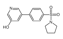 5-(4-pyrrolidin-1-ylsulfonylphenyl)pyridin-3-ol Structure