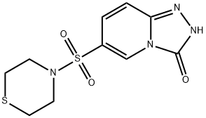 6-(硫代吗啉磺酰基)-[1,2,4]三唑并[4,3-A]吡啶-3-醇结构式
