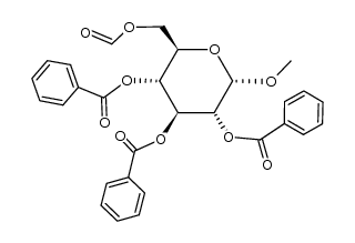 methyl 2,3,4-tri-O-benzoyl-6-O-formyl-α-D-glucopyranoside Structure