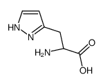 (2S)-2-amino-3-(1H-pyrazol-5-yl)propanoic acid结构式