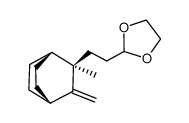 2-Methylen-3-methyl-3-(2-(1,3-dioxolan-2-yl))-ethyl-bicyclo(2.2.2)octan结构式