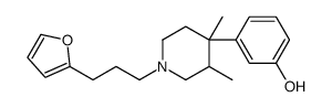 1-(3-(2-furanyl)propyl)-3,4-dimethyl-4-(3-hydroxyphenyl)piperidine结构式