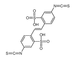 5-isothiocyanato-2-[2-(4-isothiocyanato-2-sulfophenyl)ethenyl]benzenesulfonic acid Structure