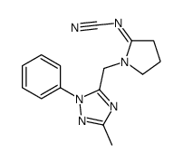 [1-[(5-methyl-2-phenyl-1,2,4-triazol-3-yl)methyl]pyrrolidin-2-ylidene]cyanamide结构式