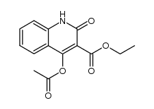 2-oxo-3-ethoxycarbonyl-4-acetoxyquinoline Structure