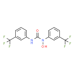 1-HYDROXY-1,3-BIS(3-(TRIFLUOROMETHYL)PHENYL)UREA structure