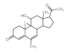 Pregna-4,6-diene-3,20-dione,9-fluoro-11b,-hydroxy-6-methyl- (7CI,8CI) Structure