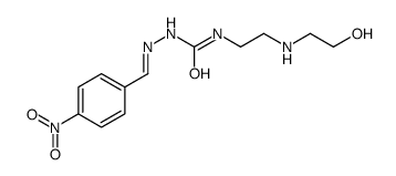 1-[2-(2-hydroxyethylamino)ethyl]-3-[(E)-(4-nitrophenyl)methylideneamino]urea Structure