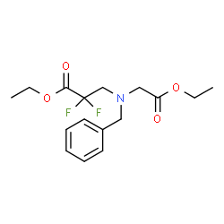 ethyl 3-(benzyl(2-ethoxy-2-oxoethyl)amino)-2,2-difluoropropanoate Structure