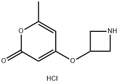 4-(Azetidin-3-yloxy)-6-methyl-2H-pyran-2-one hydrochloride结构式