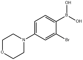 2-Bromo-4-(morpholino)phenylboronic acid structure