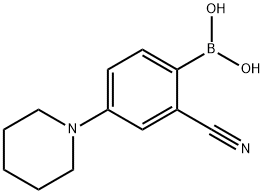 2-Cyano-4-(piperidin-1-yl)phenylboronic acid structure