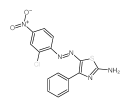 2-Thiazolamine,5-[2-(2-chloro-4-nitrophenyl)diazenyl]-4-phenyl-结构式