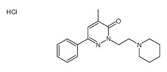 4-methyl-6-phenyl-2-(2-piperidin-1-ylethyl)pyridazin-3-one,hydrochloride结构式