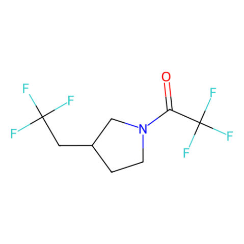 2,2,2-trifluoro-1-[(3S)-3-(2,2,2-trifluoroethyl)pyrrolidin-1-yl]ethanone Structure