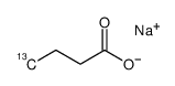 丁酸钠-4-13C结构式