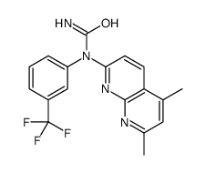 (9CI)-N-(5,7-二甲基-1,8-萘啶-2-基)-N-[3-(三氟甲基)苯基]-脲结构式