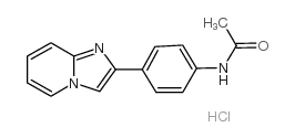 2-(p-Acetamidophenyl)imidazo(1,2-a)pyridineHCl structure