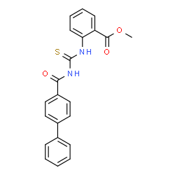 methyl 2-({[(4-biphenylylcarbonyl)amino]carbonothioyl}amino)benzoate Structure