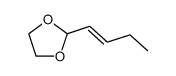 2-(but-1-en-1-yl)-1,3-dioxolane结构式