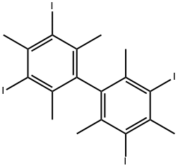 3,3',5,5'-四碘-2,2',4,4',6,6'-六甲基-1,1'-联苯结构式