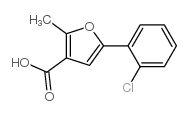 5-(2-chlorophenyl)-2-methylfuran-3-carboxylic acid structure