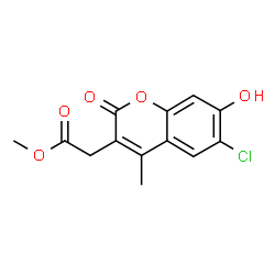 Methyl (6-chloro-7-hydroxy-4-methyl-2-oxo-2H-chromen-3-yl)acetate structure