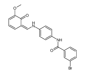 3-bromo-N-[4-[[(E)-(5-methoxy-6-oxocyclohexa-2,4-dien-1-ylidene)methyl]amino]phenyl]benzamide Structure