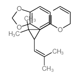 3-benzo[1,3]dioxol-5-ylprop-2-enyl 2,2-dimethyl-3-(2-methylprop-1-enyl)cyclopropane-1-carboxylate结构式