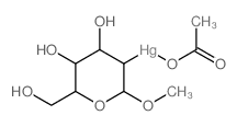 acetyloxy-[4,5-dihydroxy-6-(hydroxymethyl)-2-methoxyoxan-3-yl]mercury结构式