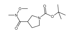 3-(Methoxy-methyl-carbamoyl)-pyrrolidine-1-carboxylic acid tert-butyl ester Structure