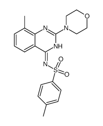 N-(8-methyl-2-morpholin-4-yl-quinazolin-4-yl)-toluene-4-sulfonamide结构式